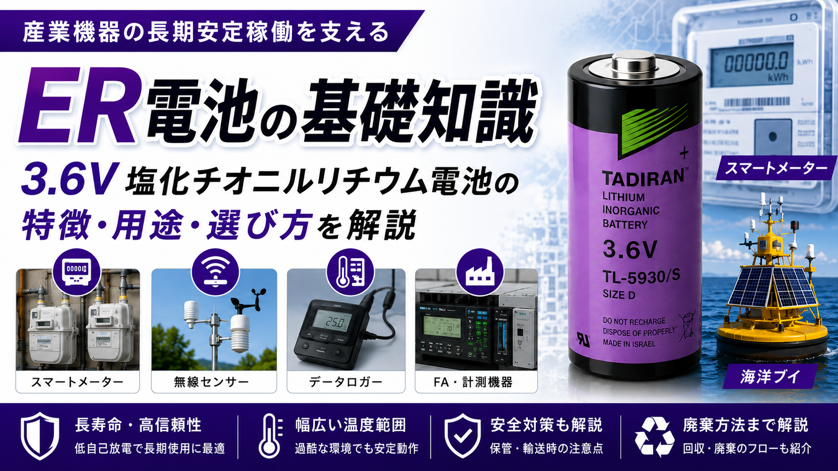 ER電池の基礎知識-用途・安全対策・廃棄まで徹底解説